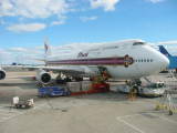 Our 747 waiting to take us to Bangkok