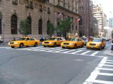 There were many yellow cabs in New York City