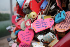 Lots of locks at N Tower in Seoul