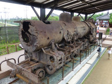 Scars from the war - a Locomotive at Imjingak in Korea