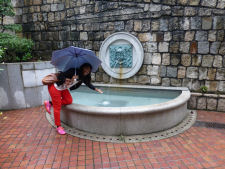 At the fountain in Largo do Lilau