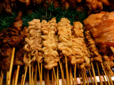 Chicken intestines skewers at Larsian BBQ in Cebu