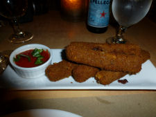 Fried mozzarella sticks at Aria in Boracay