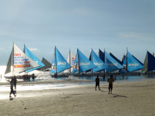 There were a lot of sail boats on White beach in Boracay